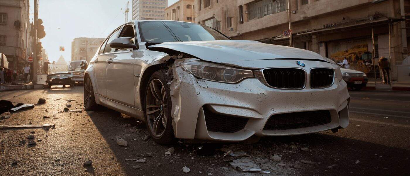 bmw in a car accident