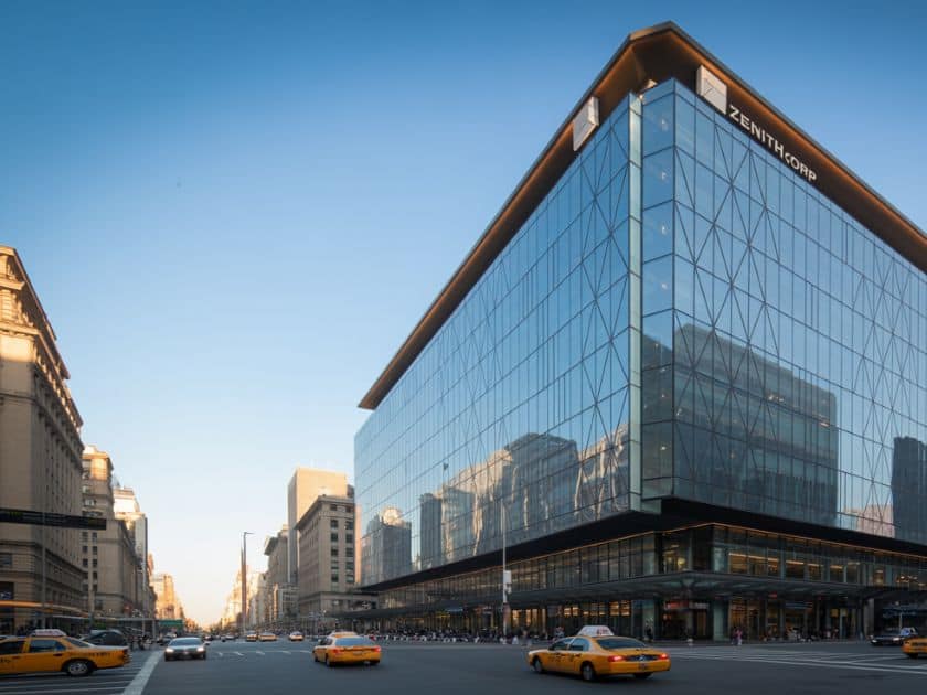 a modern corporate building