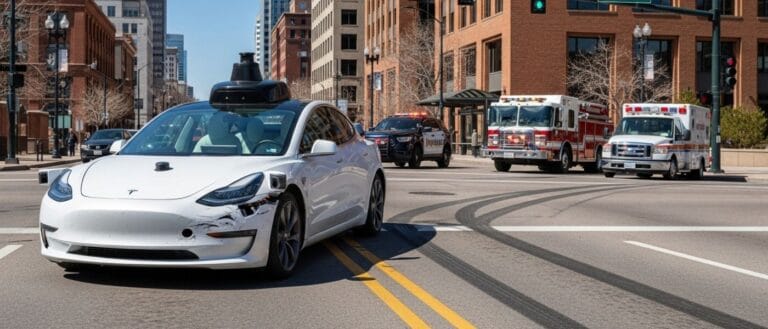 a self driving car in accident