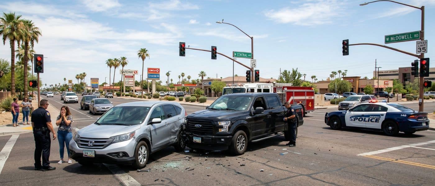 Intersection car accident phoenix arizona